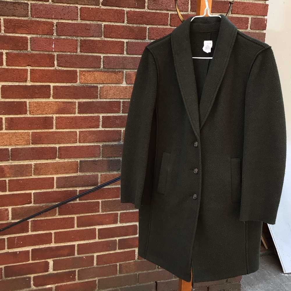 J. Crew Dark Green Trench Coat